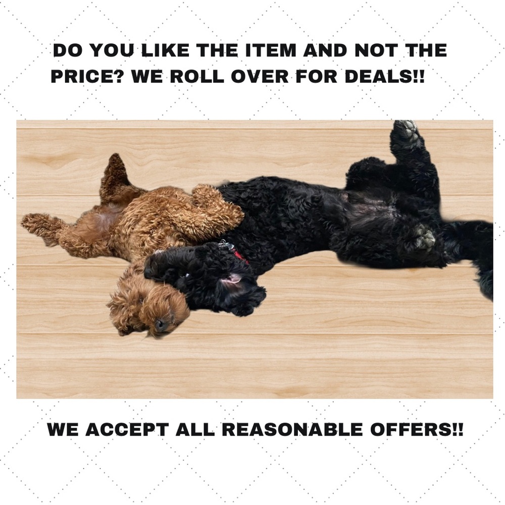 Like the item and not the price? We accept all reasonable offers!!